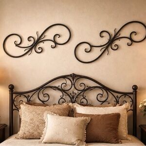 🖤🖤 Set of Decorative Black Metal Wall Scrolls 🖤🖤